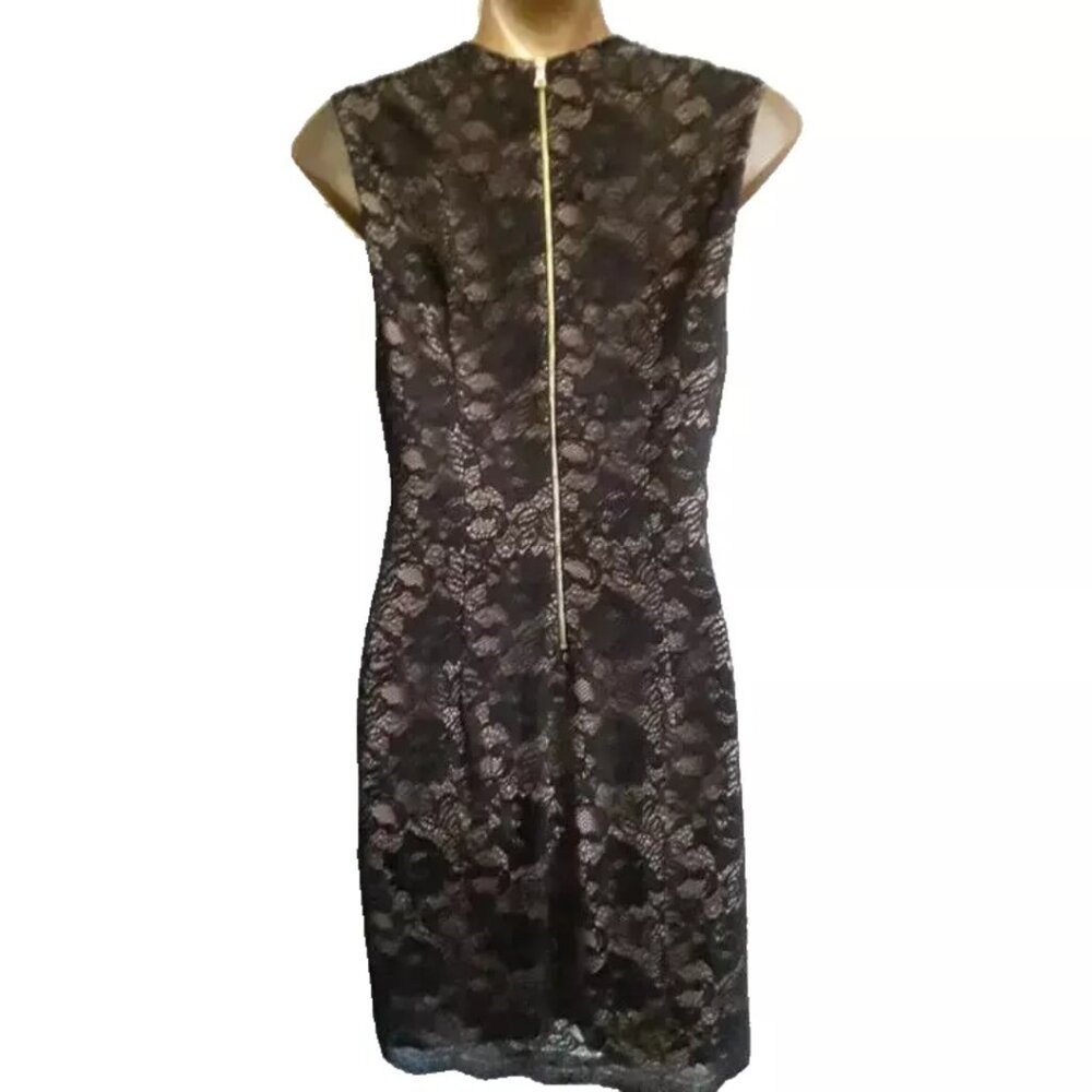 NWT Haute Hippie Black Lined Lace Sleeveless Beaded Dress Size 8 MSRP $495 - Picture 6 of 11